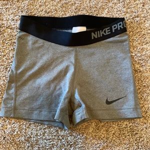 Gray NIKE PRO Shorts